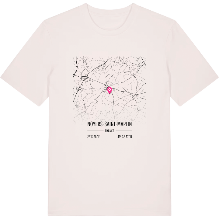 Noyers-Saint-Martin map t-shirt – t-shirt from PinShirt
