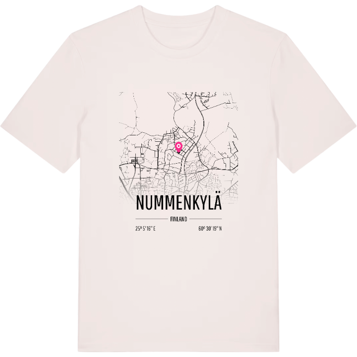 Nummenkylä map t-shirt – t-shirt from PinShirt