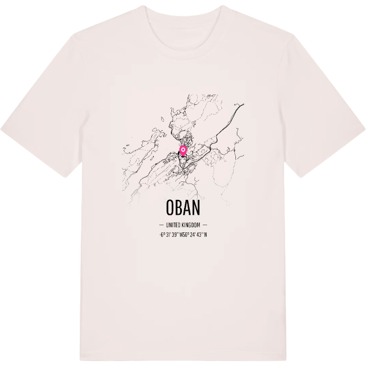 Oban map t-shirt – t-shirt from PinShirt