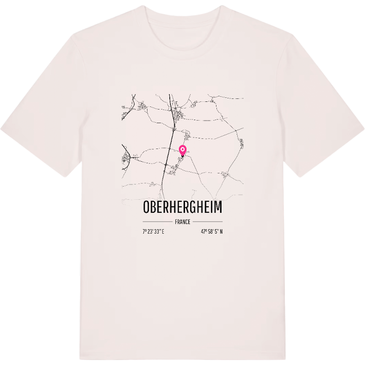 Oberhergheim map t-shirt – t-shirt from PinShirt