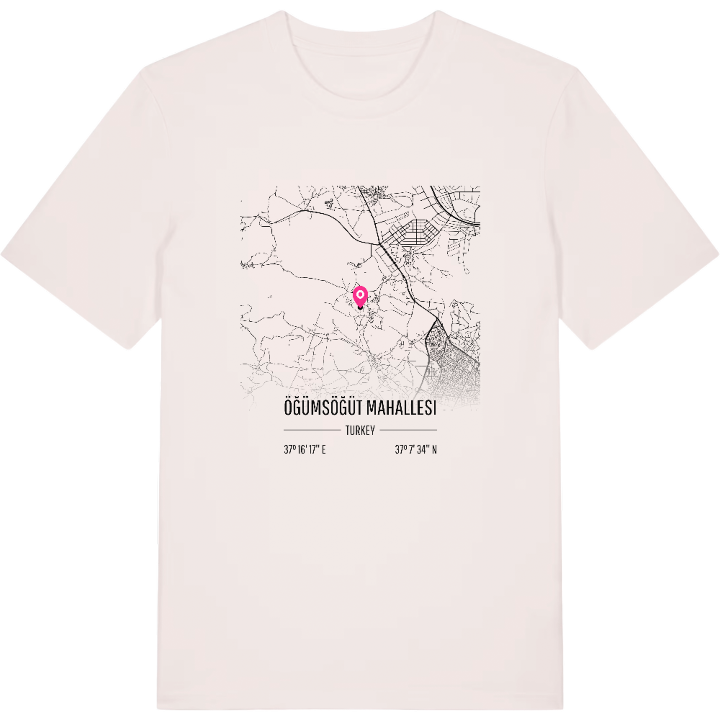Öğümsöğüt Mahallesi map t-shirt – t-shirt from PinShirt