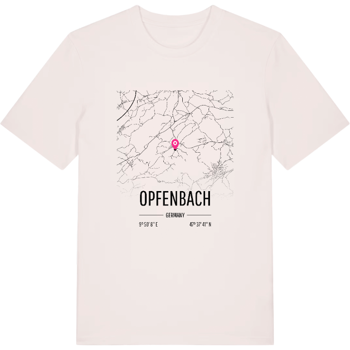 Opfenbach map t-shirt – t-shirt from PinShirt