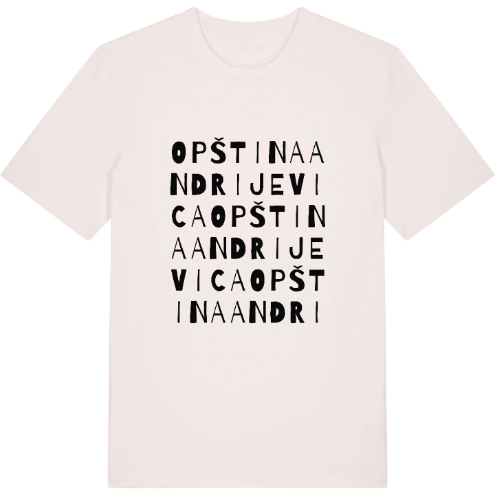Opština Andrijevica wordplay t-shirt – t-shirt from PinShirt