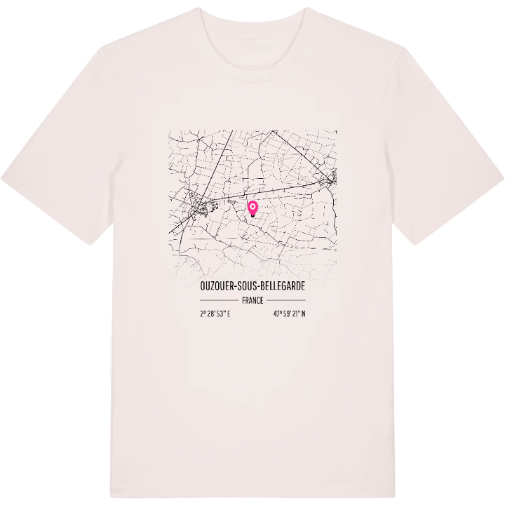 Ouzouer-sous-Bellegarde map t-shirt – t-shirt from PinShirt