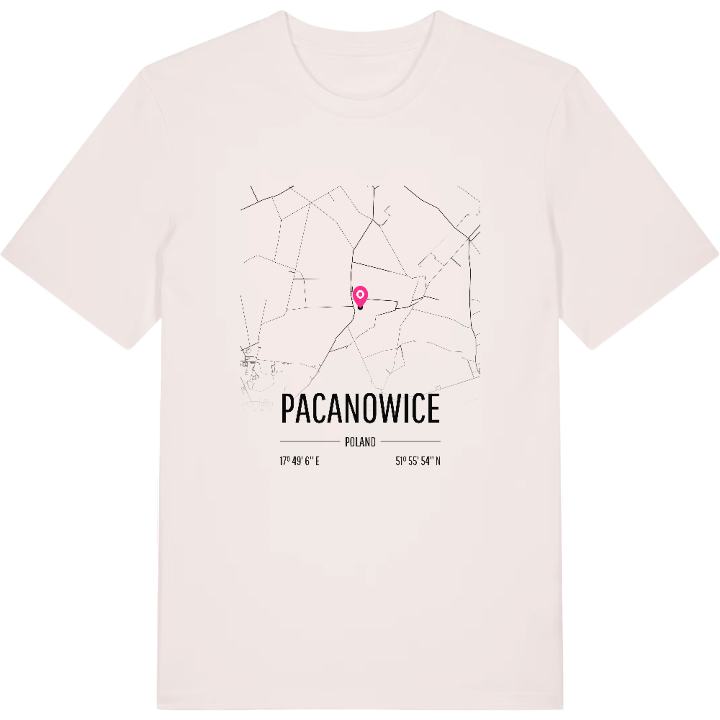 Pacanowice map t-shirt – t-shirt from PinShirt