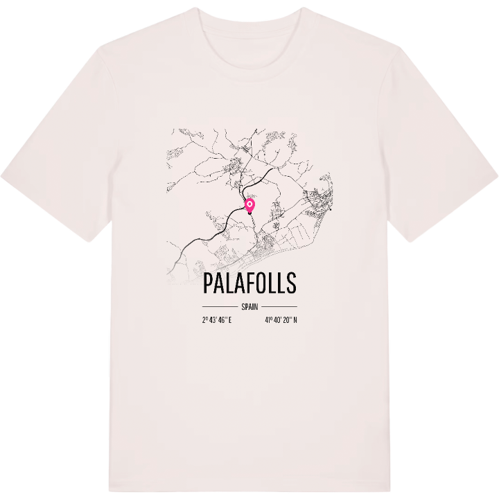 Palafolls map t-shirt – t-shirt from PinShirt