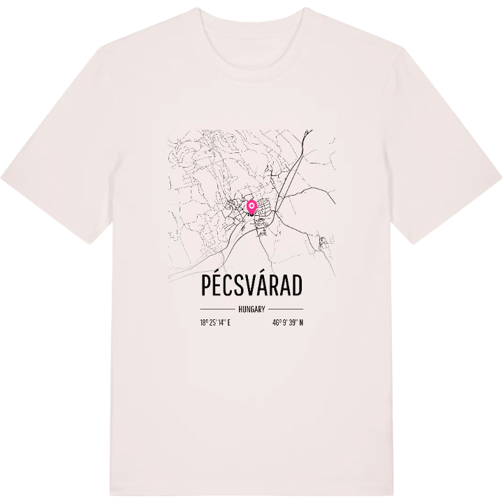 Pécsvárad map t-shirt – t-shirt from PinShirt