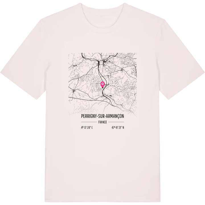 Perrigny-sur-Armançon map t-shirt – t-shirt from PinShirt