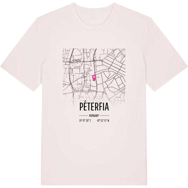 Péterfia map t-shirt – t-shirt from PinShirt