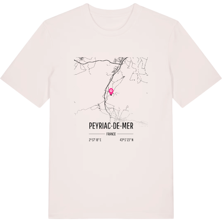 Peyriac-de-Mer map t-shirt – t-shirt from PinShirt