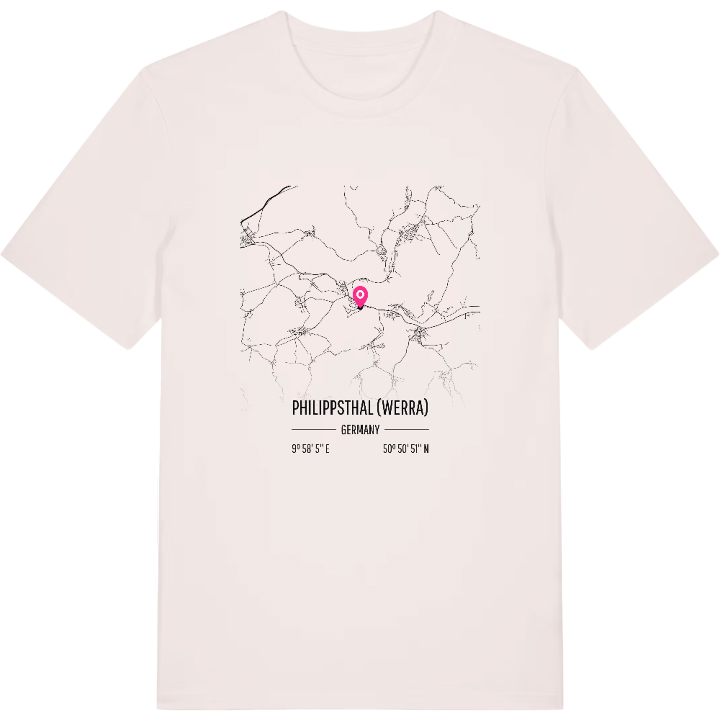Philippsthal (Werra) map t-shirt – t-shirt from PinShirt