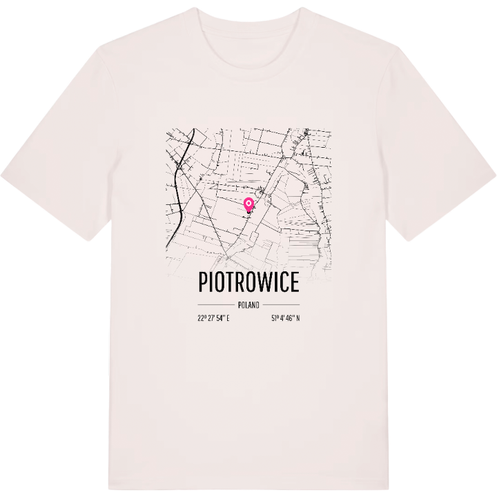 Piotrowice map t-shirt – t-shirt from PinShirt