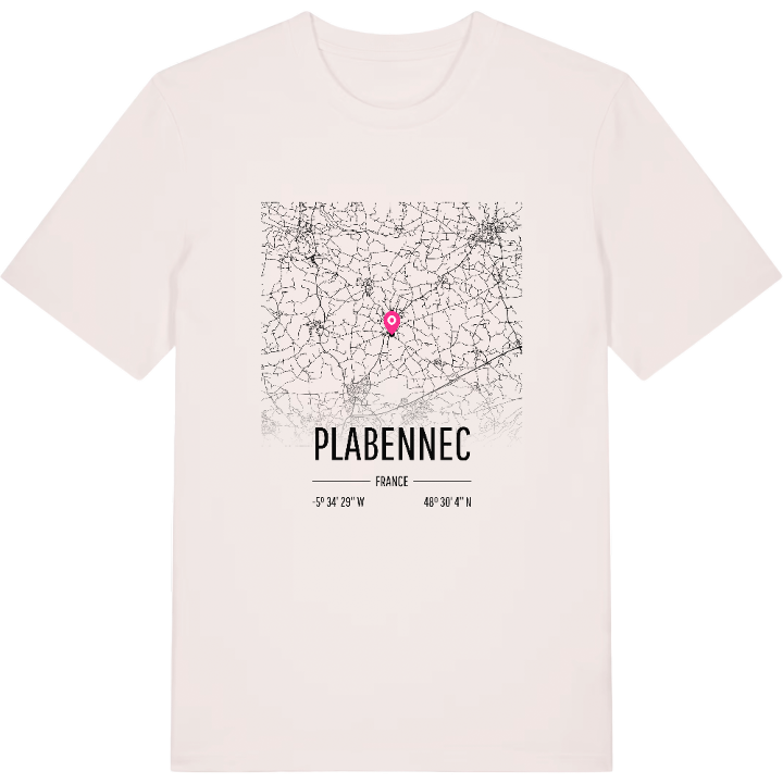 Plabennec map t-shirt – t-shirt from PinShirt