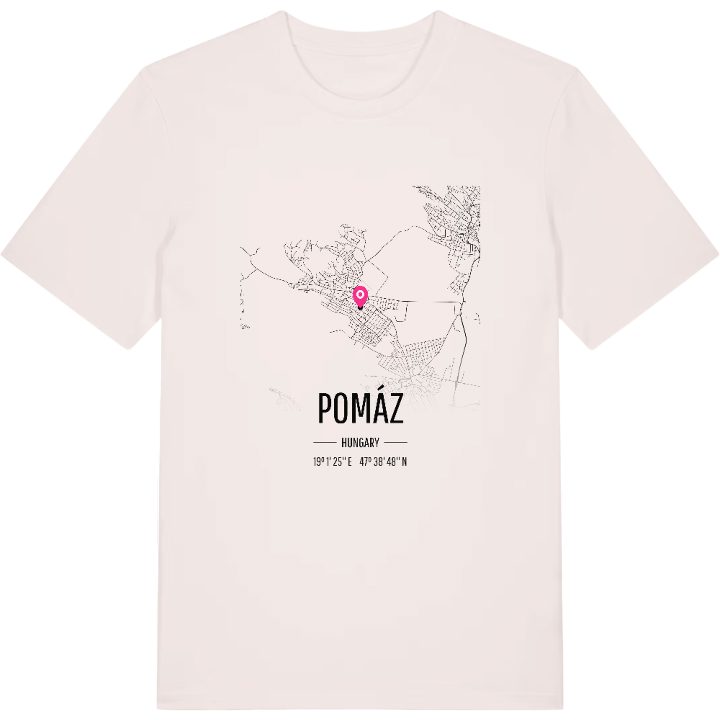 Pomáz map t-shirt – t-shirt from PinShirt