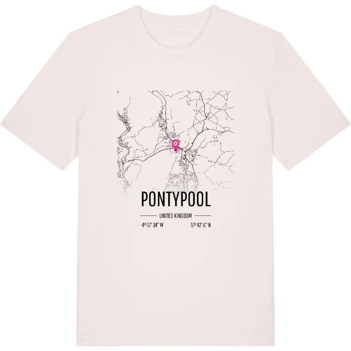 Pontypool map t-shirt – t-shirt from PinShirt