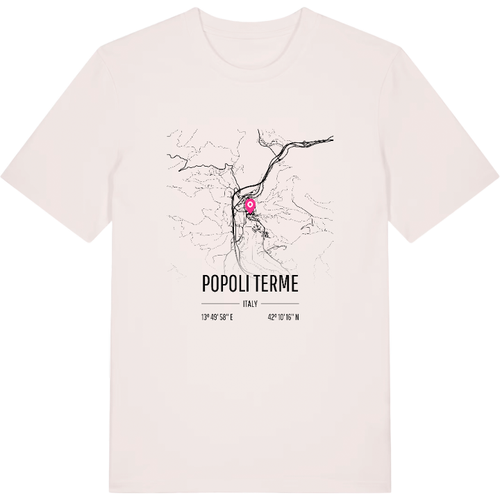 Popoli Terme map t-shirt – t-shirt from PinShirt