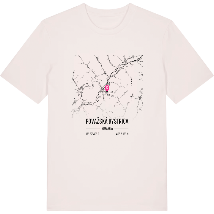 Považská Bystrica map t-shirt – t-shirt from PinShirt