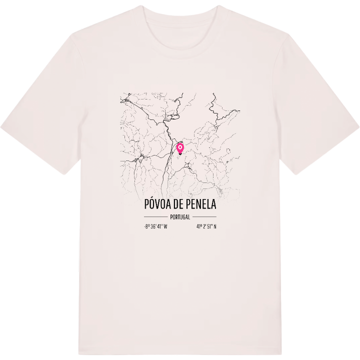 Póvoa de Penela map t-shirt – t-shirt from PinShirt