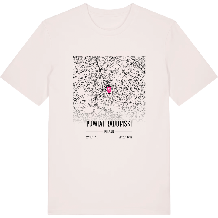 powiat radomski map t-shirt – t-shirt from PinShirt