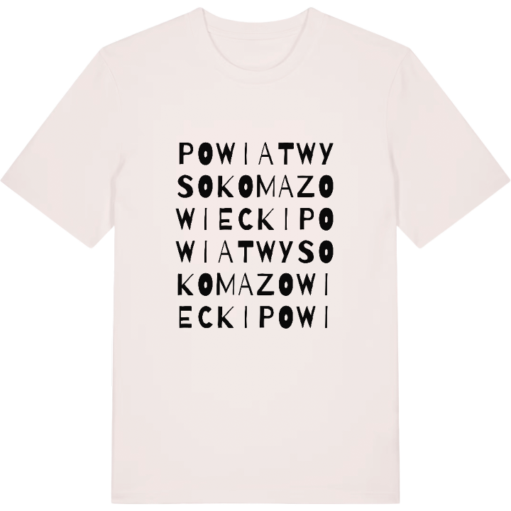 powiat wysokomazowiecki wordplay t-shirt – t-shirt from PinShirt