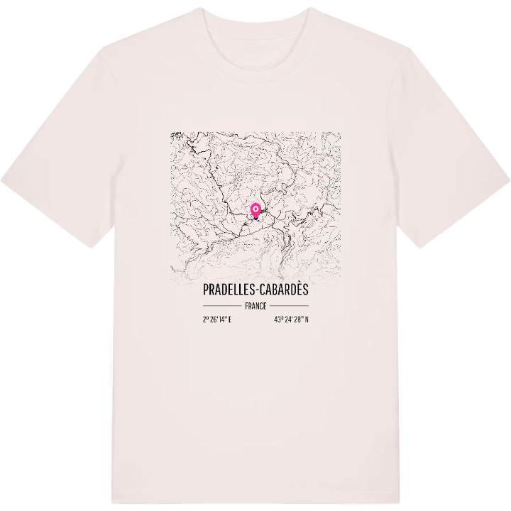 Pradelles-Cabardès map t-shirt – t-shirt from PinShirt