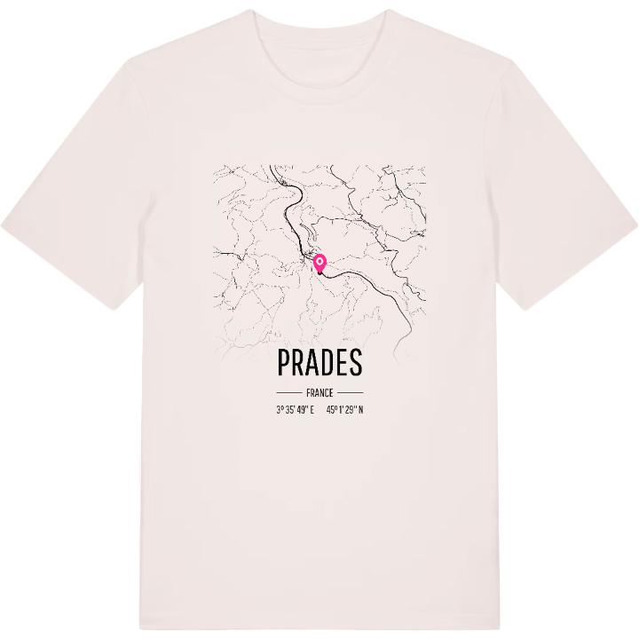Prades map t-shirt – t-shirt from PinShirt