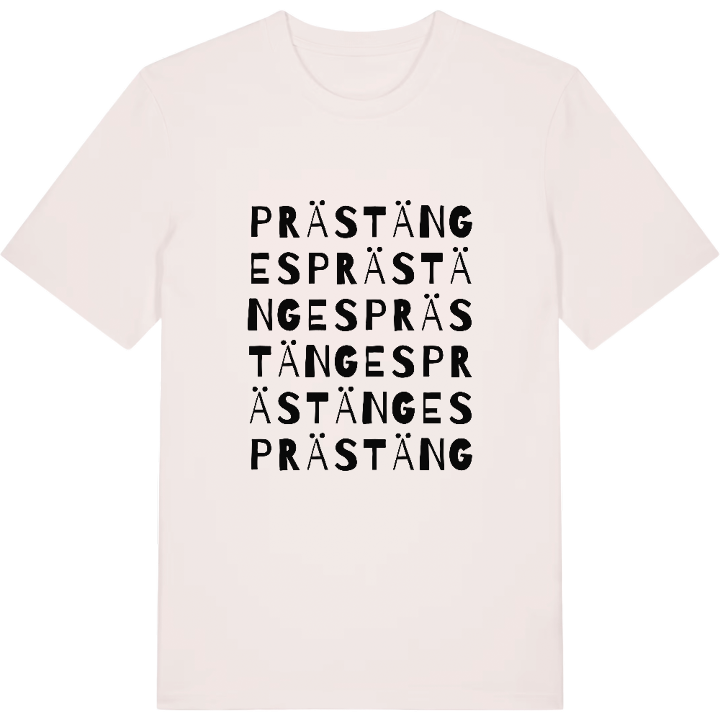 Prästänges wordplay t-shirt – t-shirt from PinShirt