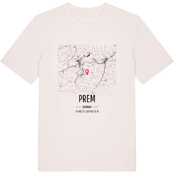 Prem map t-shirt – t-shirt from PinShirt