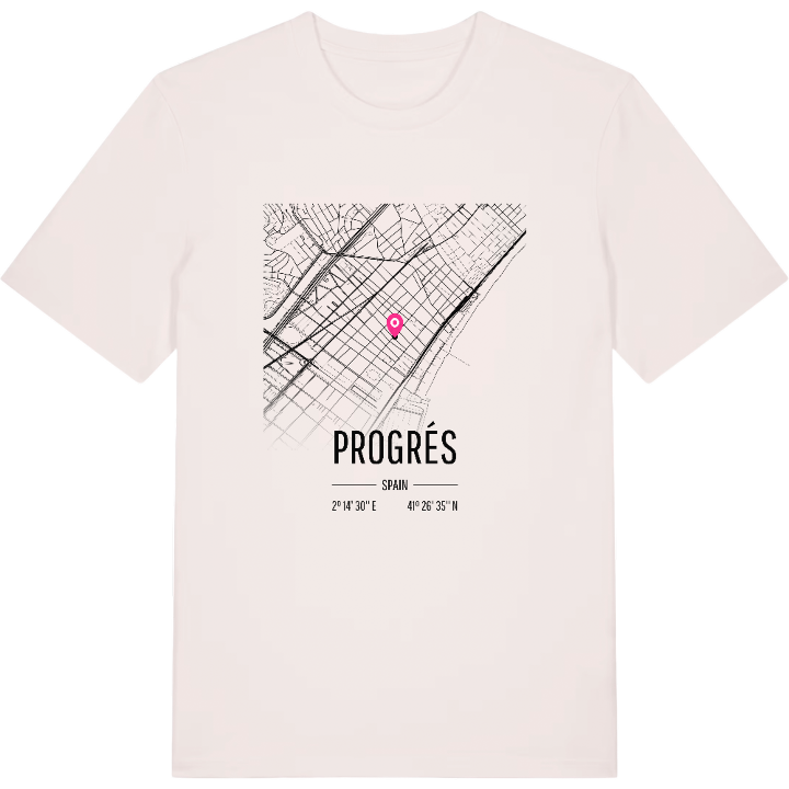 Progrés map t-shirt – t-shirt from PinShirt