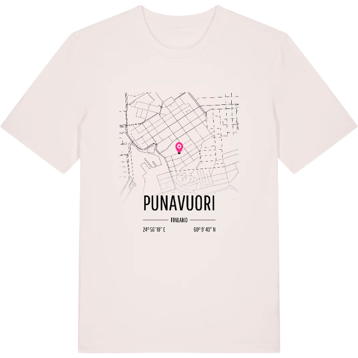Punavuori map t-shirt – t-shirt from PinShirt