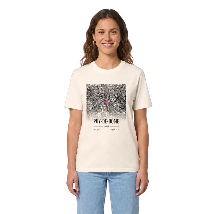 Puy-de-Dôme map t-shirt – t-shirt from PinShirt