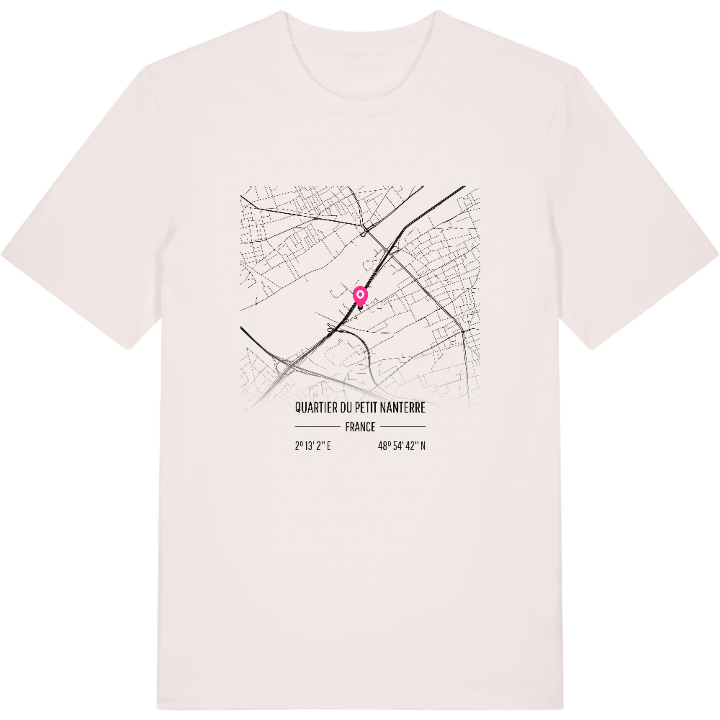 Quartier du Petit Nanterre map t-shirt – t-shirt from PinShirt