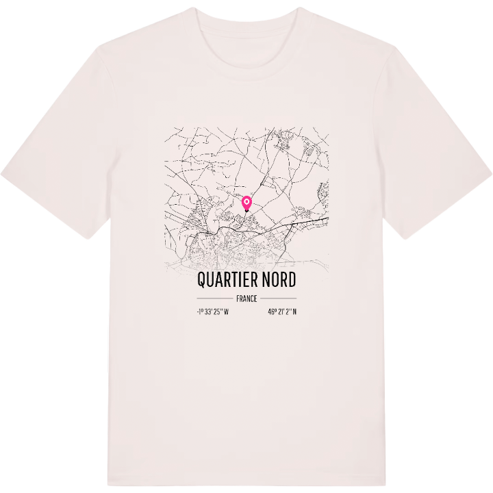 Quartier Nord map t-shirt – t-shirt from PinShirt