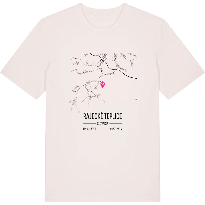 Rajecké Teplice map t-shirt – t-shirt from PinShirt