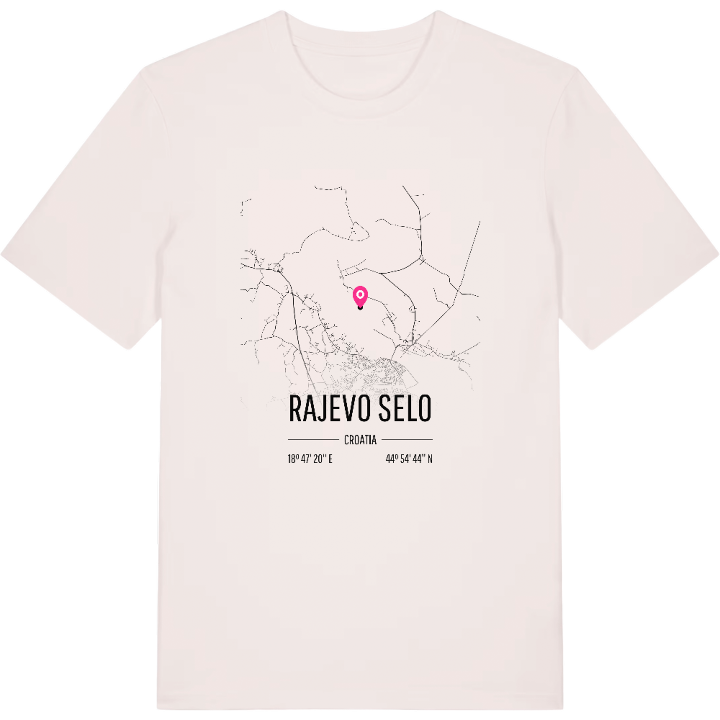 Rajevo Selo map t-shirt – t-shirt from PinShirt