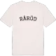 Råröd böjd t-shirt