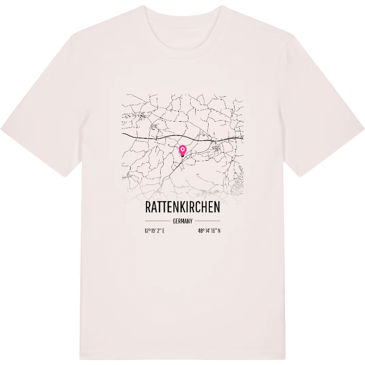 Rattenkirchen map t-shirt – t-shirt from PinShirt