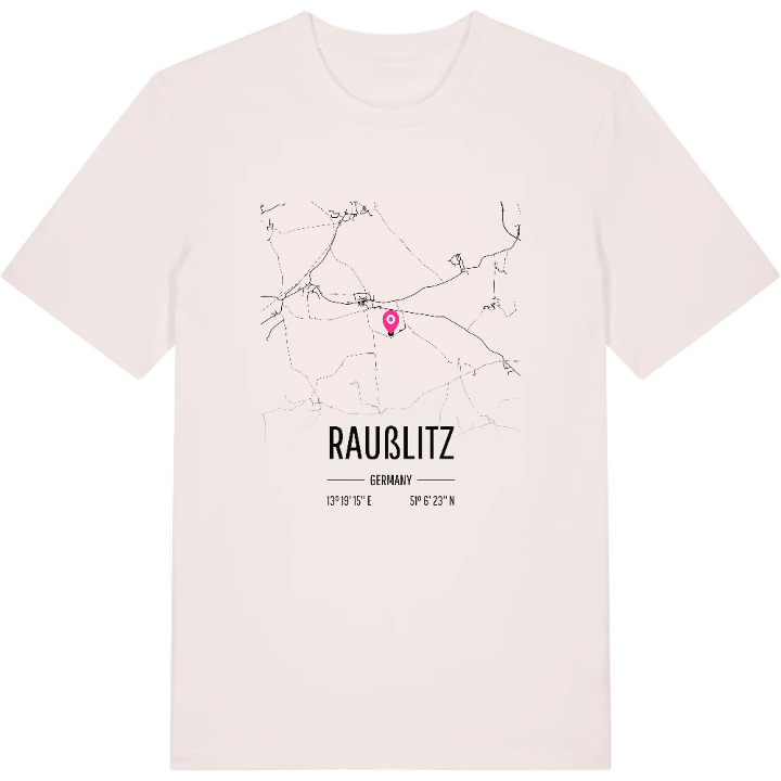 Raußlitz map t-shirt – t-shirt from PinShirt