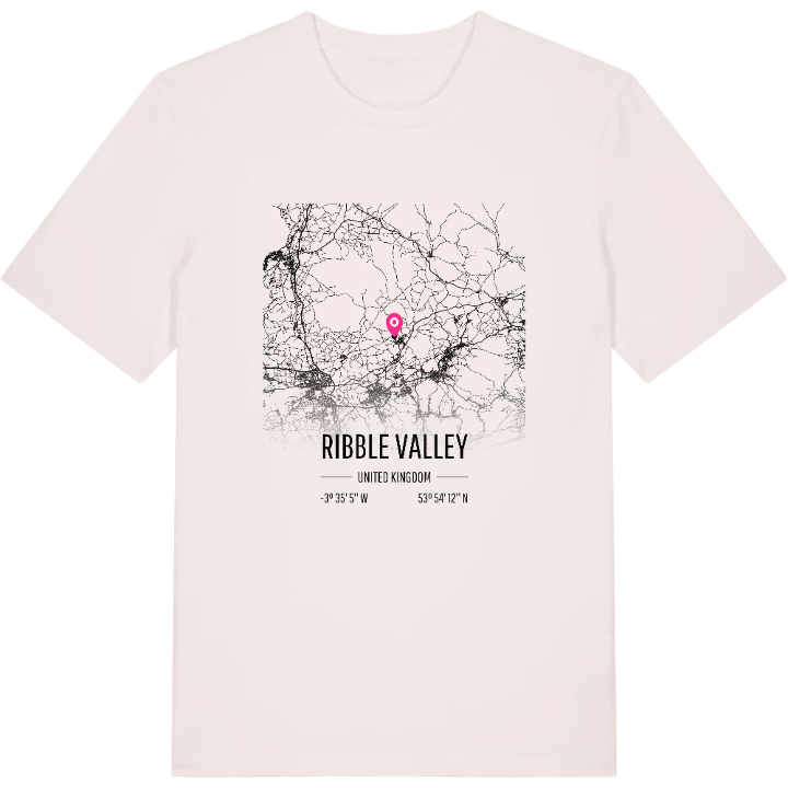 Ribble Valley map t-shirt – t-shirt from PinShirt