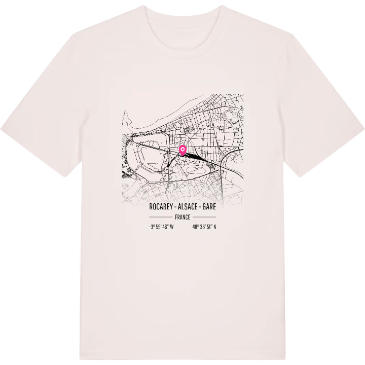 Rocabey - Alsace - Gare map t-shirt – t-shirt from PinShirt