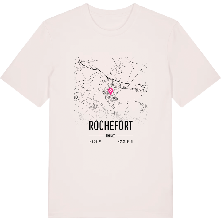 Rochefort map t-shirt – t-shirt from PinShirt