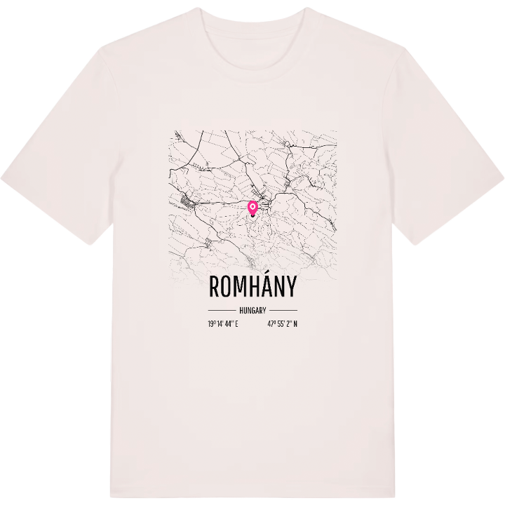 Romhány map t-shirt – t-shirt from PinShirt