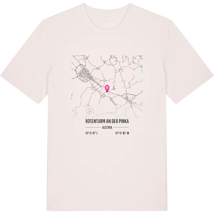 Rotenturm an der Pinka map t-shirt – t-shirt from PinShirt