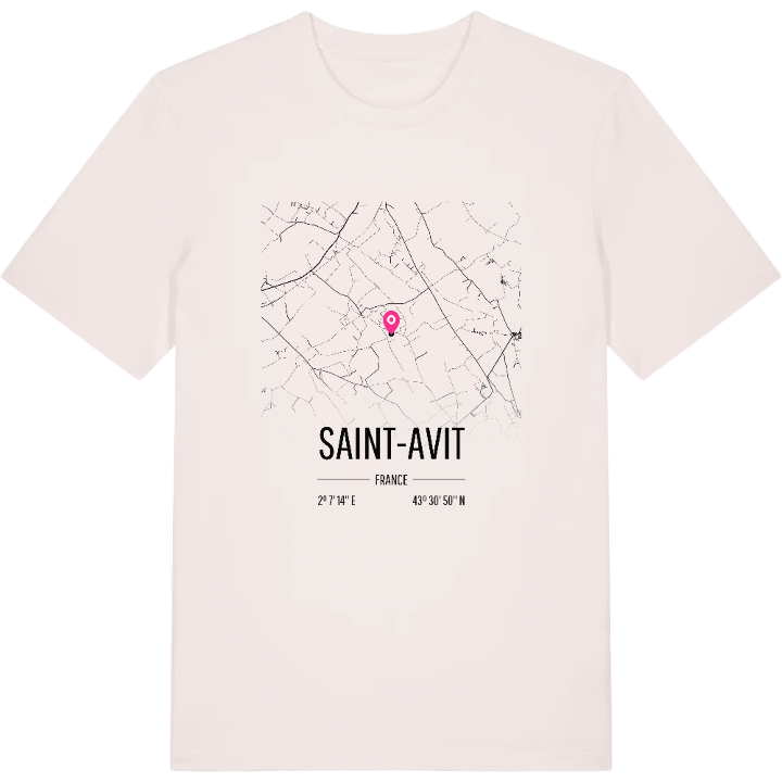 Saint-Avit map t-shirt – t-shirt from PinShirt