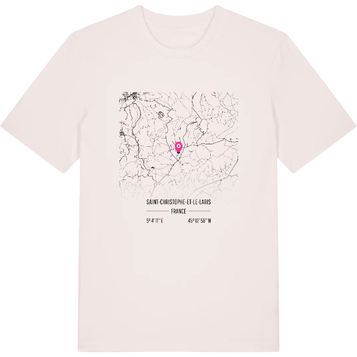 Saint-Christophe-et-le-Laris map t-shirt – t-shirt from PinShirt