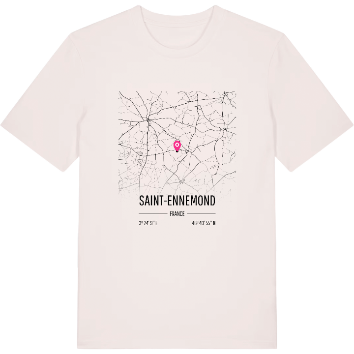 Saint-Ennemond map t-shirt – t-shirt from PinShirt