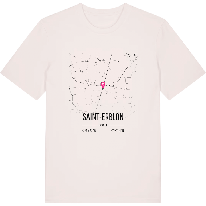 Saint-Erblon map t-shirt – t-shirt from PinShirt