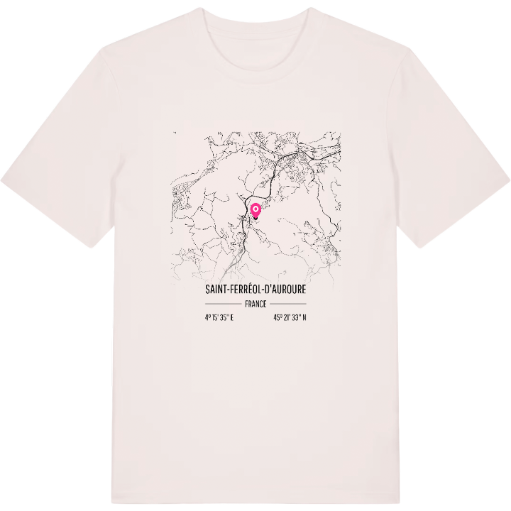 Saint-Ferréol-d'Auroure map t-shirt – t-shirt from PinShirt