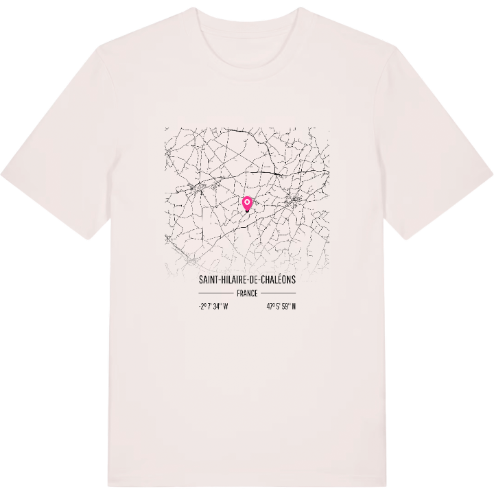 Saint-Hilaire-de-Chaléons map t-shirt – t-shirt from PinShirt
