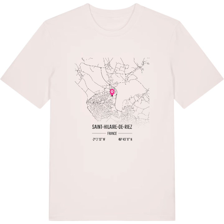 Saint-Hilaire-de-Riez map t-shirt – t-shirt from PinShirt